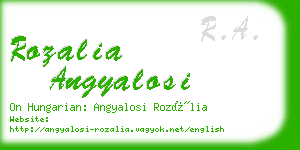 rozalia angyalosi business card